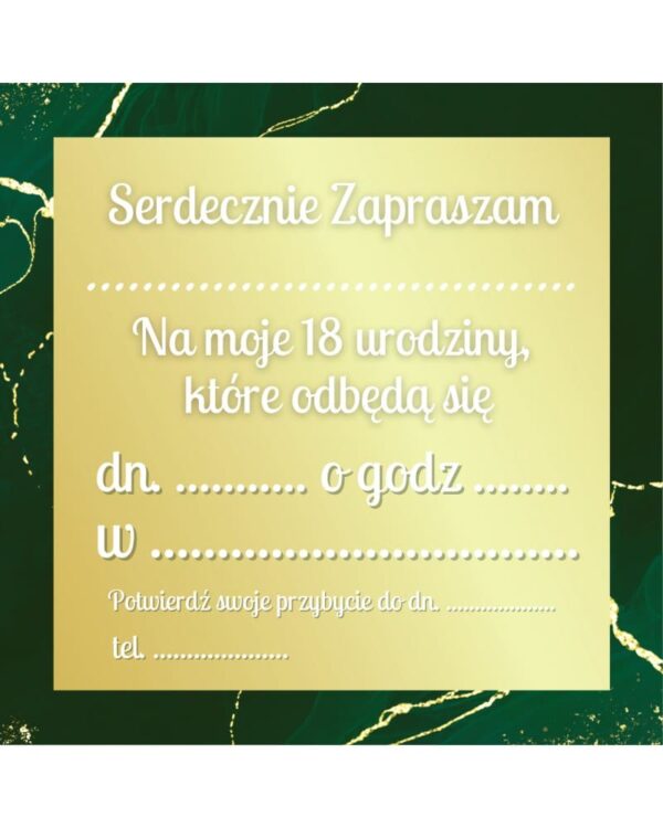 Zaproszenie na 18 green party