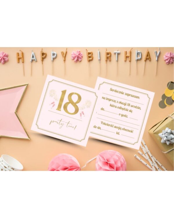Zaproszenie na 18 pink birthday