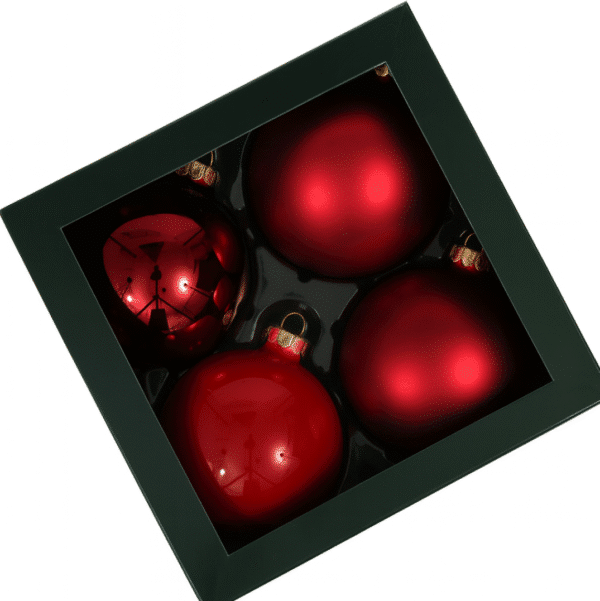 Szklane bombki duże czerwone 10cm