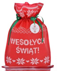 Świąteczny worek na prezent w stylu minecraft piksele