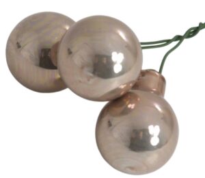 Bombki z drutem 3 sztuk w kolorze kawy z mlekiem
