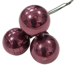 Bombki w kolorze ciemnej orchidei 3 sztuki 2cm