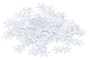 Cekiny w kształcie śnieżynek w kolorze białym