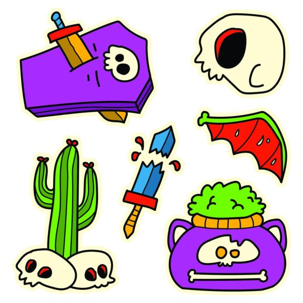 Naklejki na halloween mix różnych obrazków