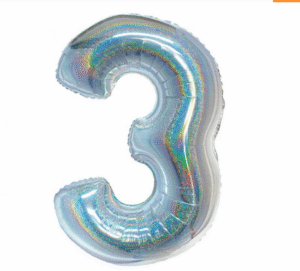 Balon Foliowy holograficzny w kolorze srebrnym w rozmiarze 76cm