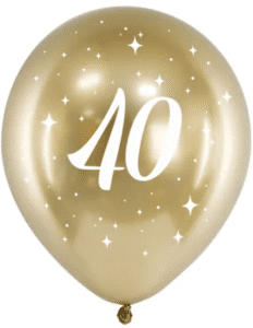 Balon na 40 urodziny w kolorze złotym