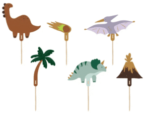 Topper na tort dinozaury 6 sztuk