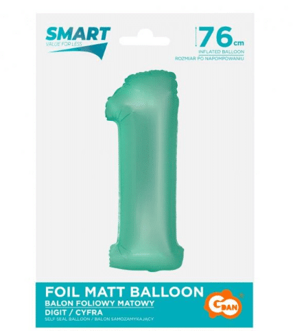 balon-foliowy-cyfra-1-mieta-matowa