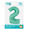 balon foliowy cyfra 2 mieta matowa
