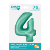 balon-foliowy-cyfra-4 mieta-matowa