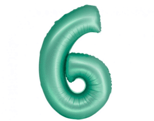 balon-foliowy-cyfra-6-mieta-matowa
