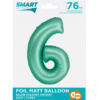 balon-foliowy-cyfra-6-mieta-matowa