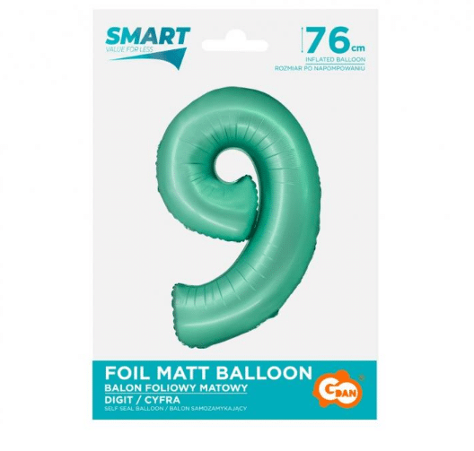 balon-foliowy-cyfra-9-mieta-matowa