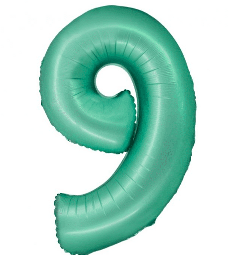 balon-foliowy-cyfra-9-mieta-matowa