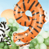 Balon foliowy cyfra 9 w formie tygrysa