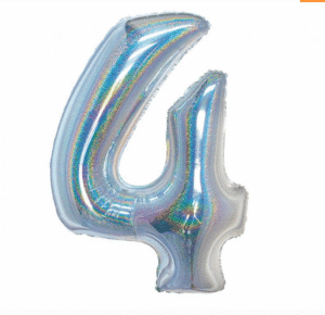 Balon Foliowy Holograficzny w kolorze srebrnym w rozmiarze 76cm