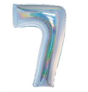 Balon Foliowy Holograficzny w kolorze srebrnym w rozmiarze 76cm