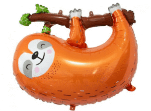Balon foliowy kształtny leniwiec w kolorze brązu w rozmiarze ok.70cm