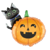 Balon foliowy dynia z kotkiem idealny na halloween w rozmiarze 69x84cm