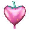 Balon foliowy soczysta truskawka w kolorze różowym w rozmiarze 42x45cm