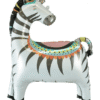 Balon foliowy biała zebra w czarne paski w rozmiarze 58x73cm