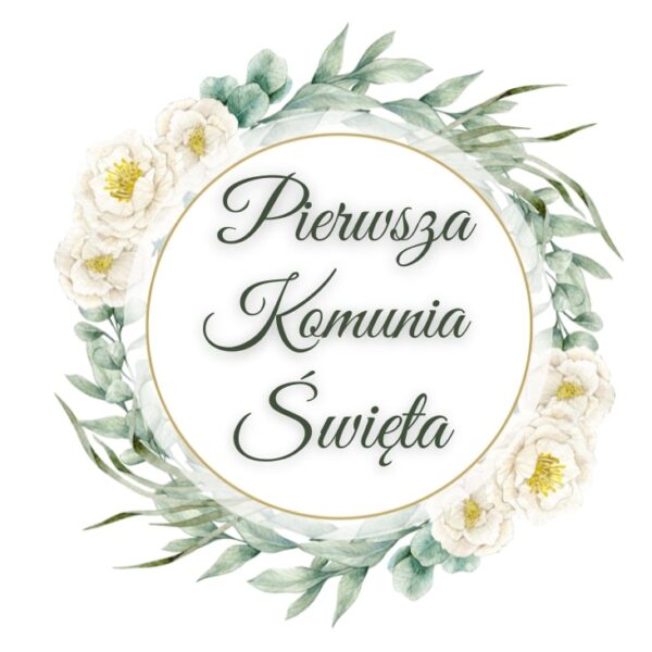 10 sztuk naklejek komunijnych