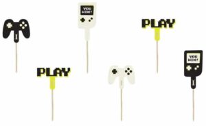 Dekoracja na muffinki Play Play dla gracza na urodziny