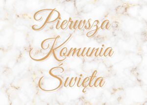 Plakat Pierwsza Komunia Święta