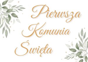Plakat Pierwsza Komunia Święta