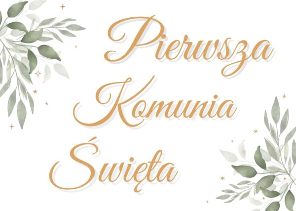 Plakat Pierwsza Komunia Święta