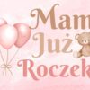 Dekoracja na roczek dla dziewczynki plakat