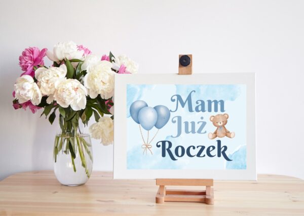 Dekoracja na roczek w formie plakatu