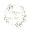 Podziękowania naklejki na pudełka komunijne