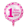 Balon foliowy okrągły w kolorach różowych w rozmiarze ok.45cm