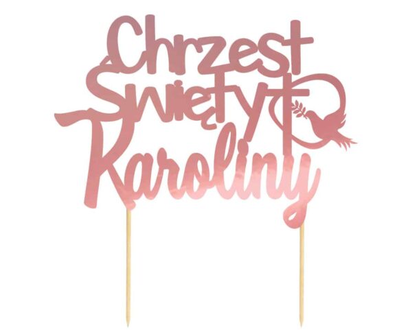 Wyjątkowy topper na chrzest z imieniem dziecka