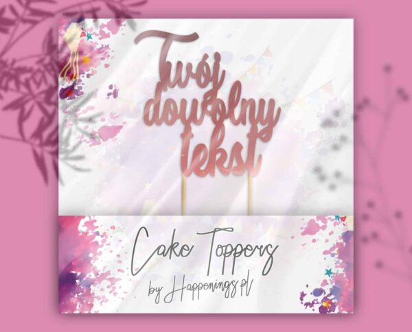 Topper Rose Gold Personalizowany