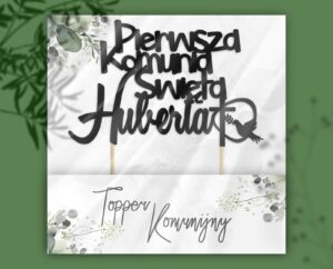 Topper na komunijne ciasto z imieniem