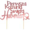 Topper na komunię z imieniem w kolorze różowego złota