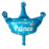 Balon foliowy korona niebieska z napisem prince