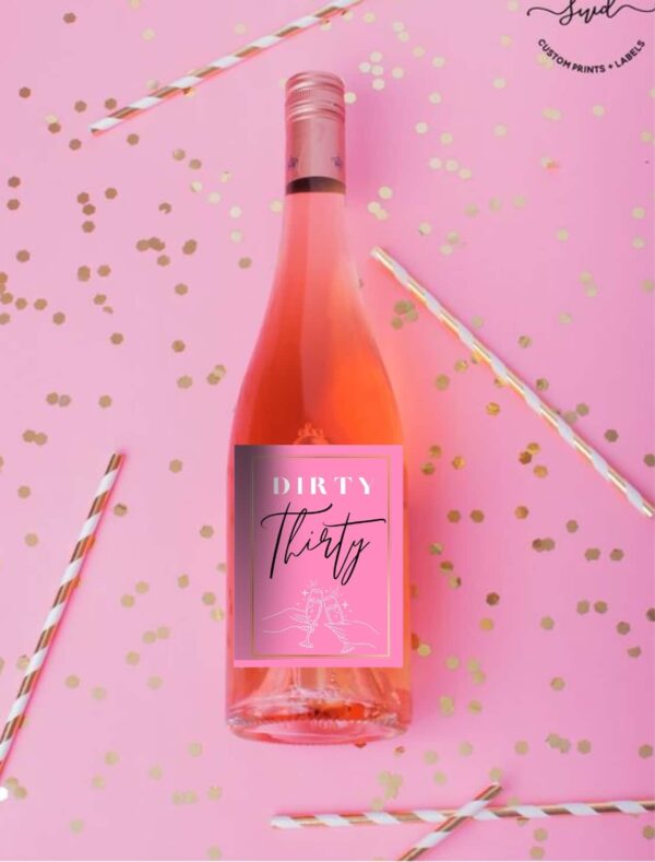Etykiety na alkohol z okazji 30 urodzin dirty thirty
