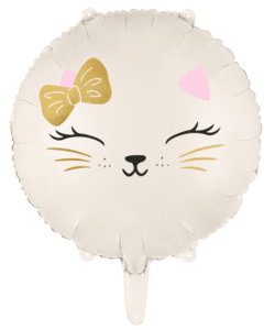 Balon foliowy okrągły imitujący kotka