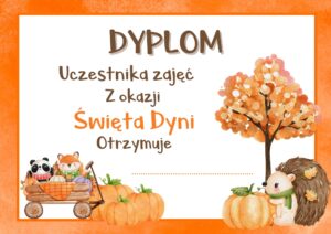 Dyplom z okazji dnia dyni