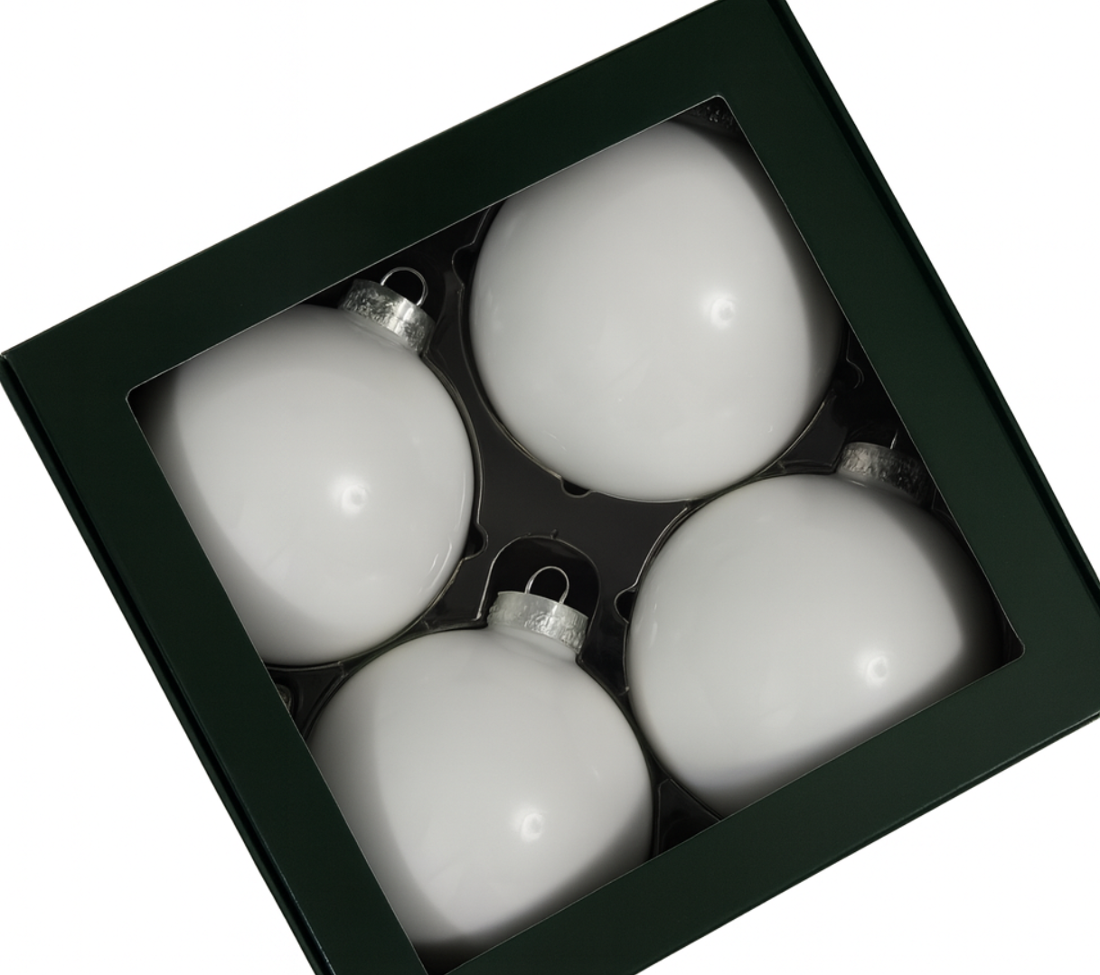 Szklane bombki duże białe