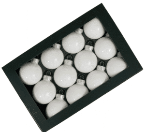 Szklane bombki w kolorze białym 6 cm