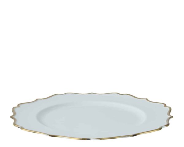 Elegancki Talerz Dekoracyjny z Złotym Brzegiem 33 cm