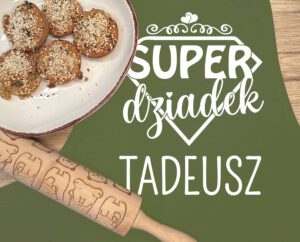 Fartuch Kuchenny Dzień Dziadka Imię Personalizowany Khaki