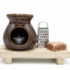 Zestaw kominek tarka mydełko tealight tacka na prezent
