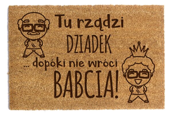 Prezent na dzień babci i dziadka śmieszna wycieraczka
