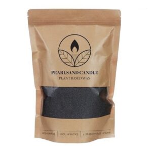 Roślinny wosk perełki 400g w kolorze czarnym