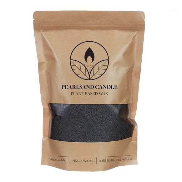 Roślinny wosk perełki 400g w kolorze czarnym